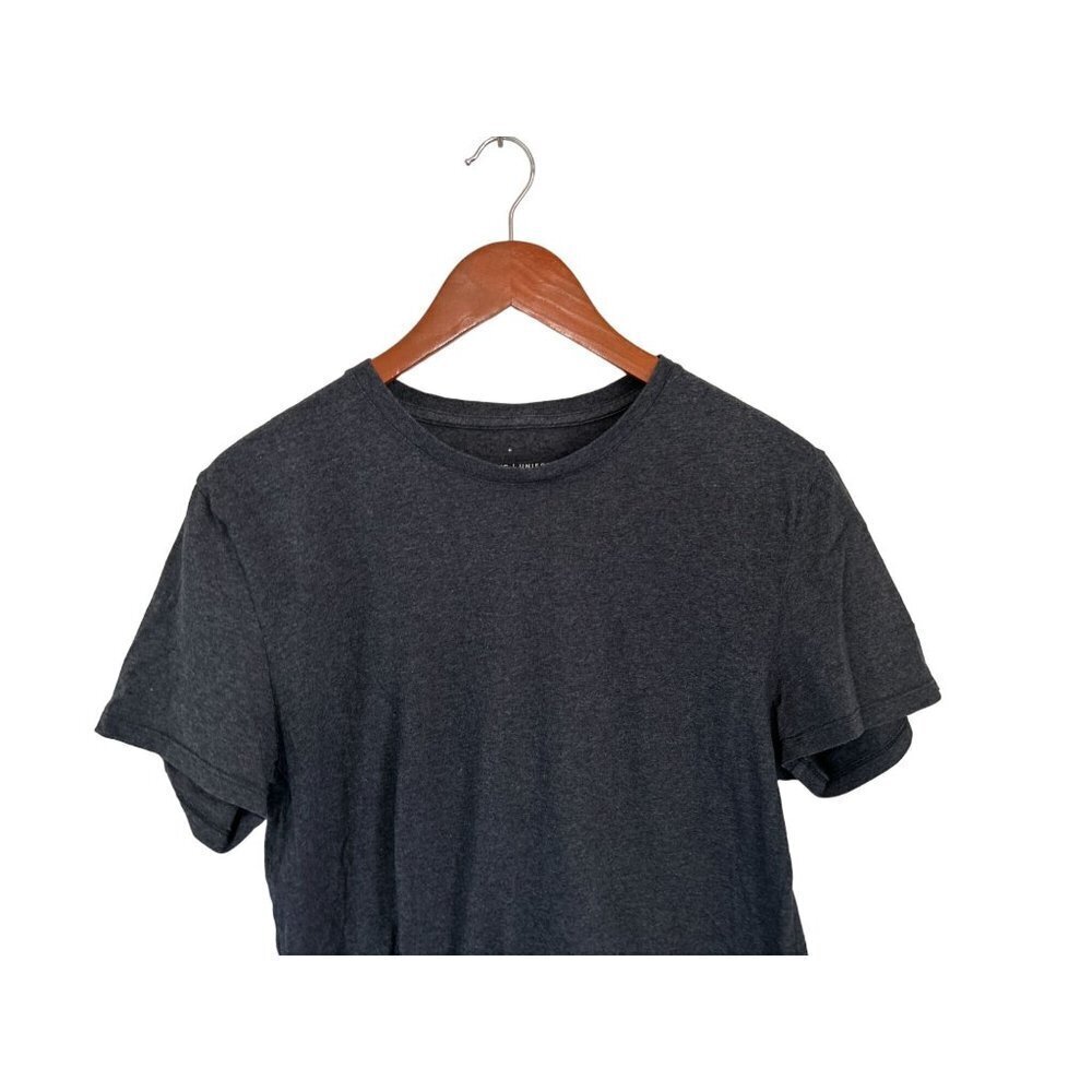 EVERLANE UNIFORM Crewneck Tee Cotton T-Shirt Charcoal Gray Black Size Med - Picture 1 of 5